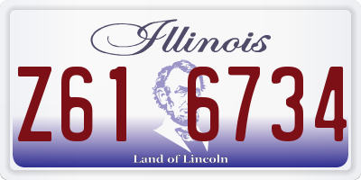 IL license plate Z616734