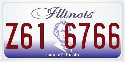 IL license plate Z616766