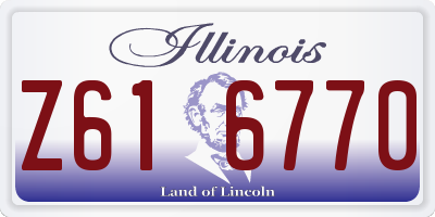 IL license plate Z616770