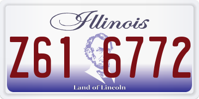 IL license plate Z616772