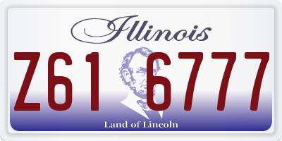 IL license plate Z616777