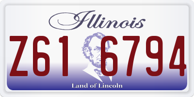 IL license plate Z616794