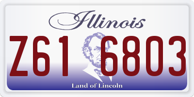 IL license plate Z616803
