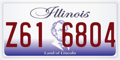 IL license plate Z616804