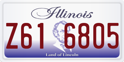 IL license plate Z616805
