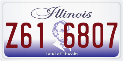 IL license plate Z616807
