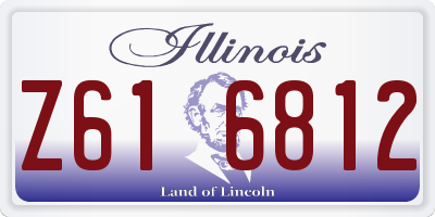 IL license plate Z616812