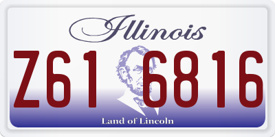 IL license plate Z616816