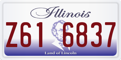 IL license plate Z616837