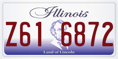 IL license plate Z616872