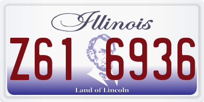 IL license plate Z616936
