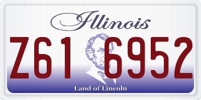 IL license plate Z616952