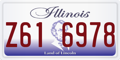 IL license plate Z616978