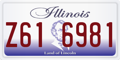 IL license plate Z616981
