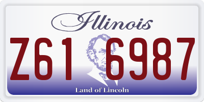 IL license plate Z616987