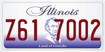 IL license plate Z617002