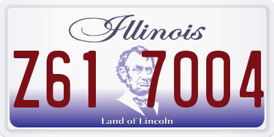 IL license plate Z617004