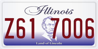 IL license plate Z617006