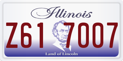 IL license plate Z617007
