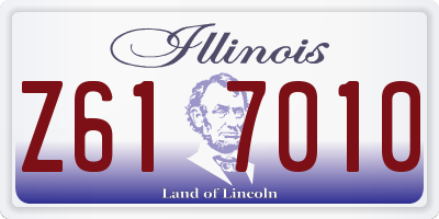 IL license plate Z617010