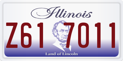 IL license plate Z617011