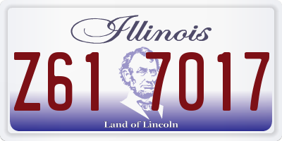 IL license plate Z617017