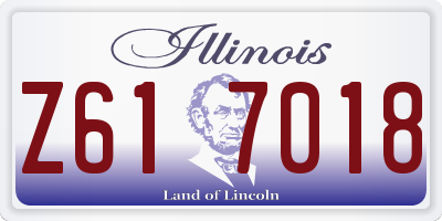 IL license plate Z617018
