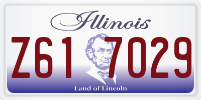 IL license plate Z617029