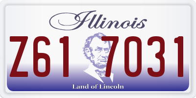 IL license plate Z617031