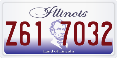 IL license plate Z617032