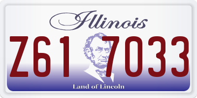 IL license plate Z617033