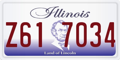 IL license plate Z617034