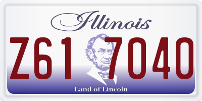 IL license plate Z617040