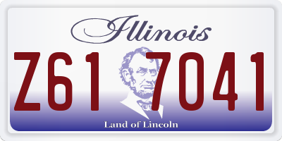 IL license plate Z617041