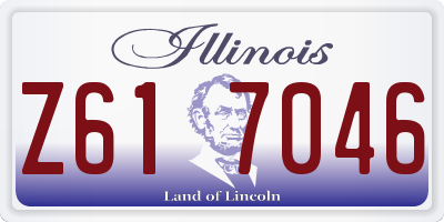IL license plate Z617046