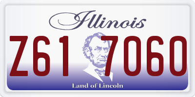 IL license plate Z617060