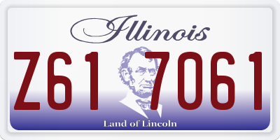 IL license plate Z617061