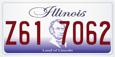 IL license plate Z617062
