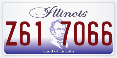 IL license plate Z617066