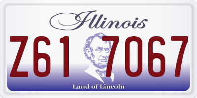 IL license plate Z617067