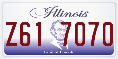 IL license plate Z617070