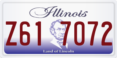 IL license plate Z617072