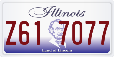 IL license plate Z617077