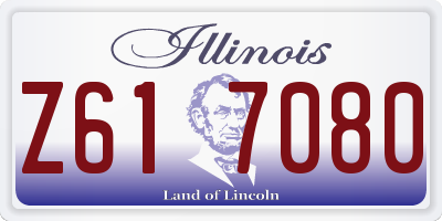 IL license plate Z617080
