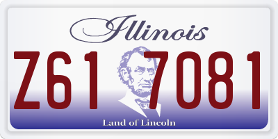 IL license plate Z617081