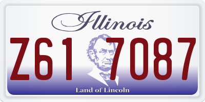 IL license plate Z617087
