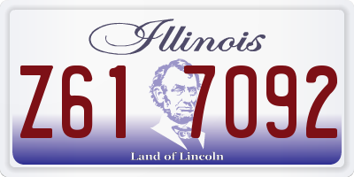 IL license plate Z617092