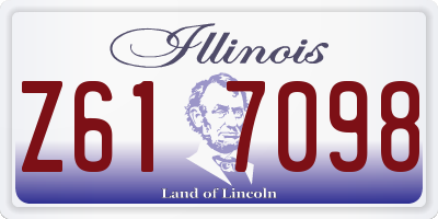 IL license plate Z617098