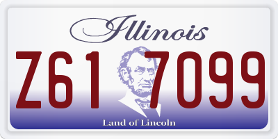 IL license plate Z617099