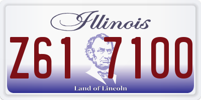 IL license plate Z617100